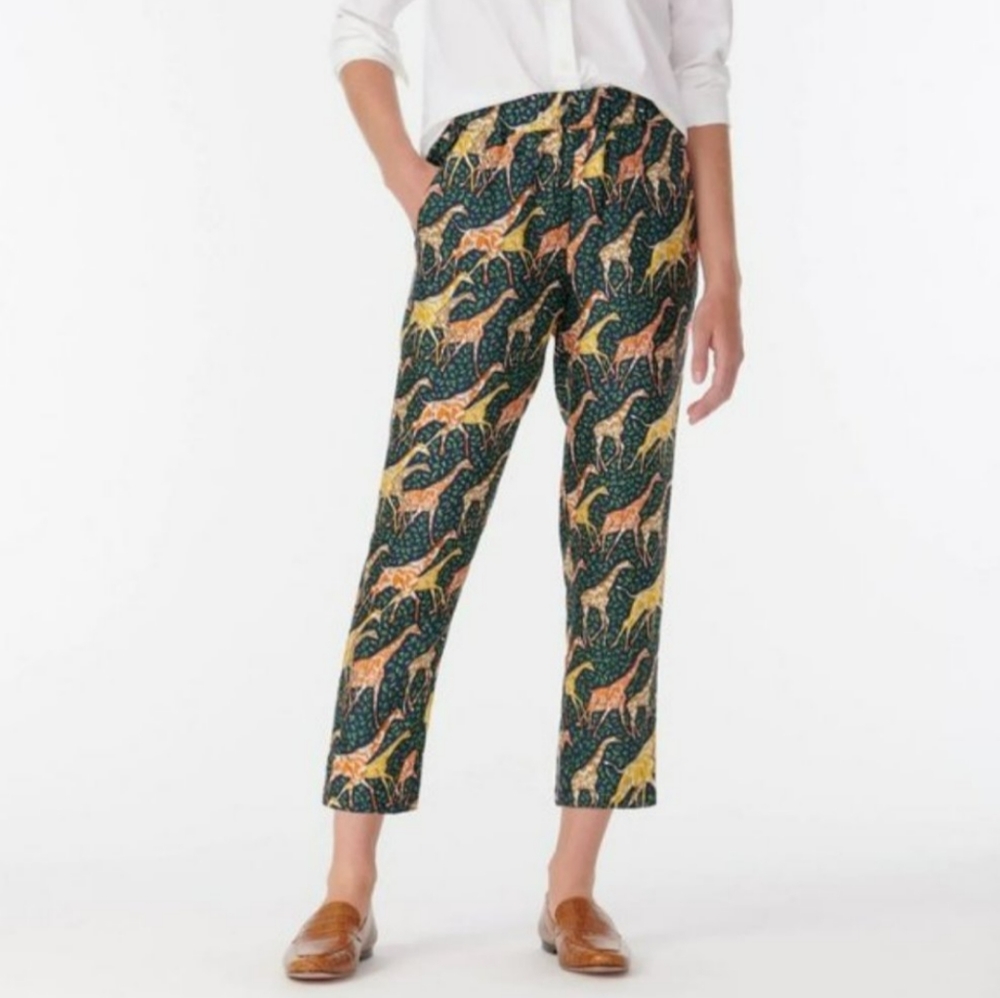 J. Crew Collection Silk Giraffe Pants